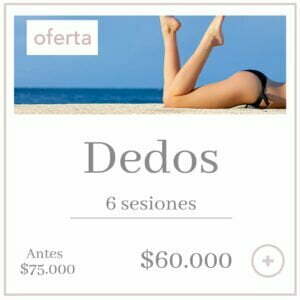Depilación dedos pies mujer